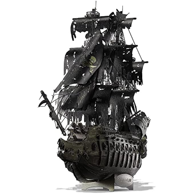 METAL 3D PUZZLES FOR ADULTS, FLYING DUTCHMAN PIRATE SHIP MODEL KITS, 3D WATERCRAFT MODEL BUILDING KIT, DIY CRAFT KITS DIFFICULT 3D PUZZLES FOR FAMILY TIME, GREAT CHRISTMAS BIRTHDAY GIFTS - Image 1